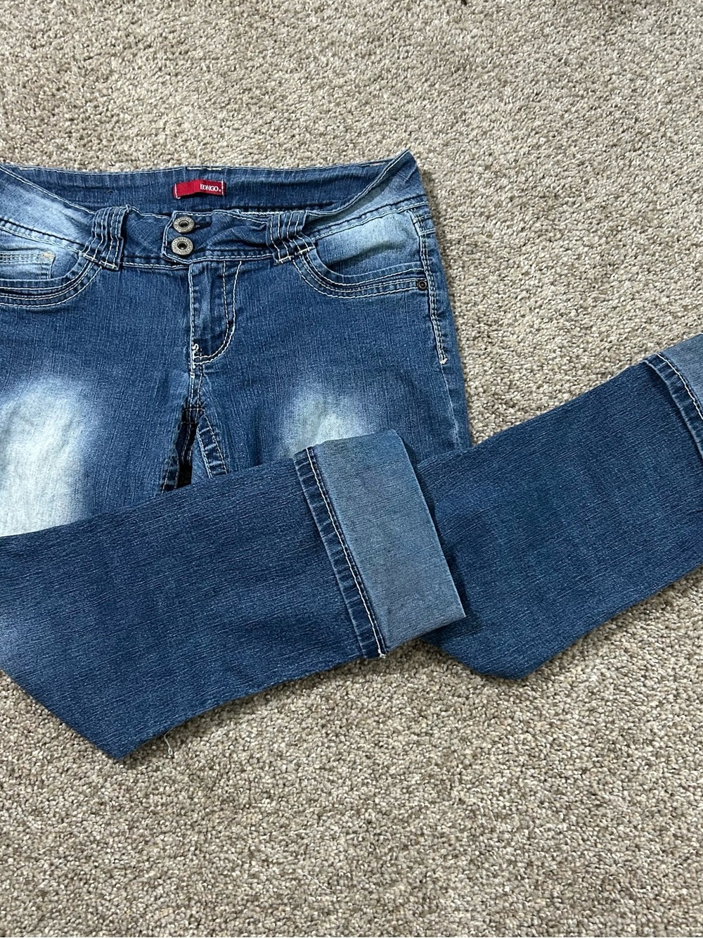 BONGO Medium Blue Ankle Crop Jeans